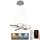LED prigušiva luster na sajli LED/65W/230V 3000-6500K Ø 48 cm siva + daljinski upravljač