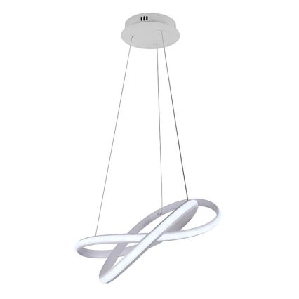 LED prigušiva luster na sajli LED/70W/230V 3000–6500K Ø 55 cm bela + daljinski upravljač