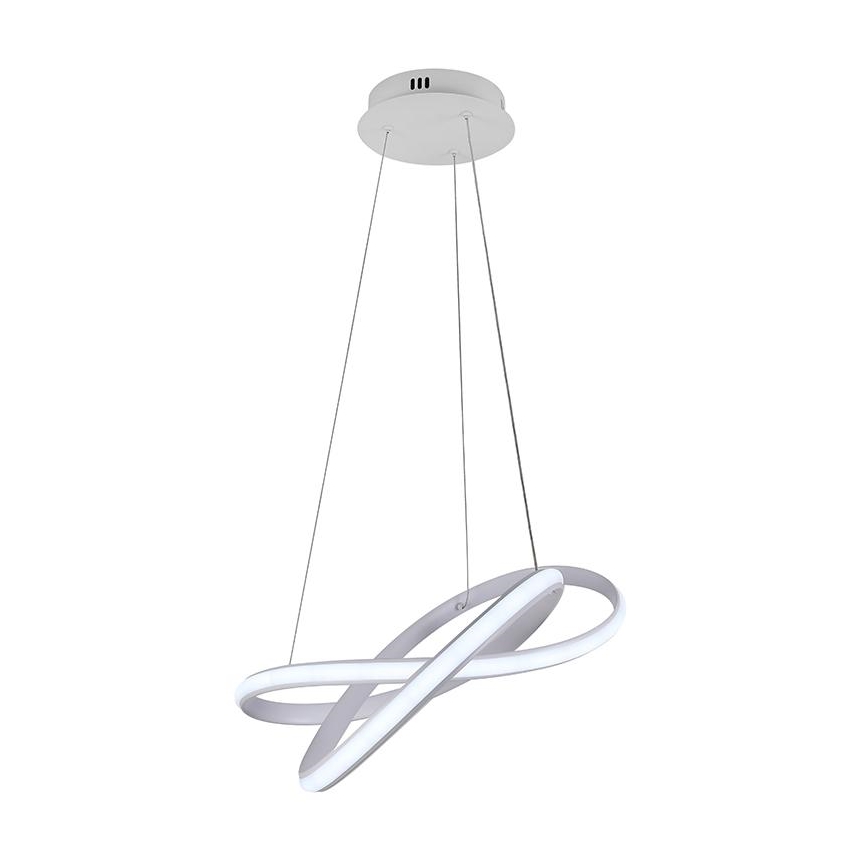 LED prigušiva luster na sajli LED/70W/230V 3000–6500K Ø 55 cm bela + daljinski upravljač