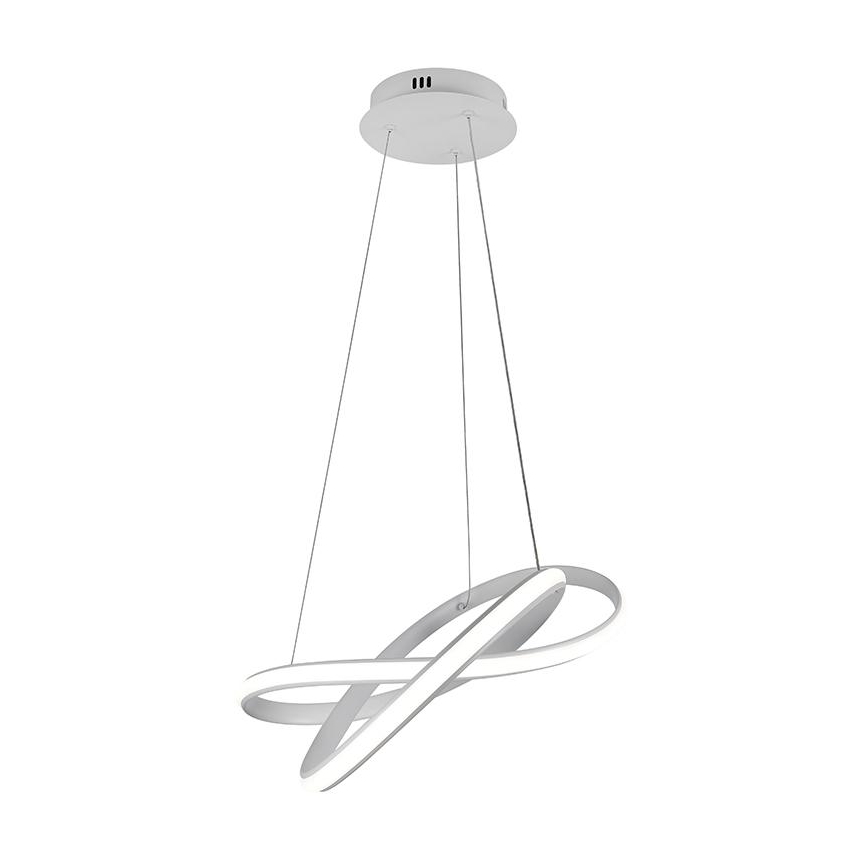 LED prigušiva luster na sajli LED/70W/230V 3000–6500K Ø 55 cm bela + daljinski upravljač