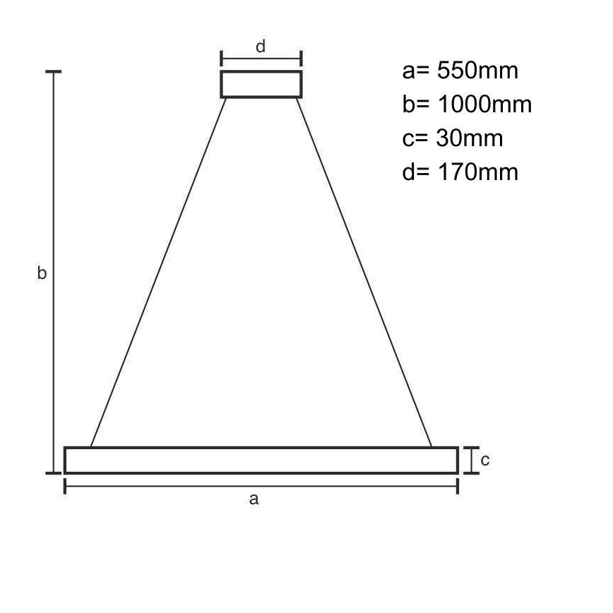 LED prigušiva luster na sajli LED/70W/230V 3000–6500K Ø 55 cm bela + daljinski upravljač