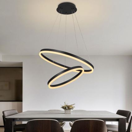 LED prigušiva luster na sajli LED/70W/230V 3000-6500K prečnik 60 cm + daljinski upravljač