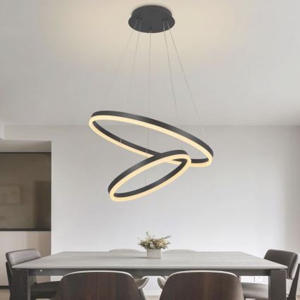 LED prigušiva luster na sajli LED/70W/230V 3000-6500K prečnik 60 cm + daljinski upravljač