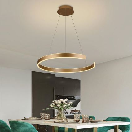 LED prigušiva luster na sajli LED/70W/230V 3000-6500K Ø 60 cm + daljinski upravljač