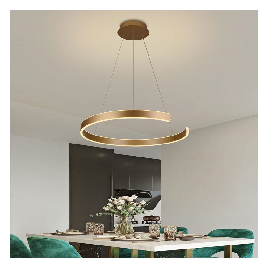 LED prigušiva luster na sajli LED/70W/230V 3000-6500K Ø 60 cm + daljinski upravljač