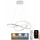 LED prigušiva luster na sajli LED/70W/230V 3000-6500K prečnik 60 cm bela + daljinski upravljač