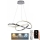 LED prigušiva luster na sajli LED/70W/230V 3000-6500K prečnik 60 cm sjajni hrom + daljinsko upravljanje