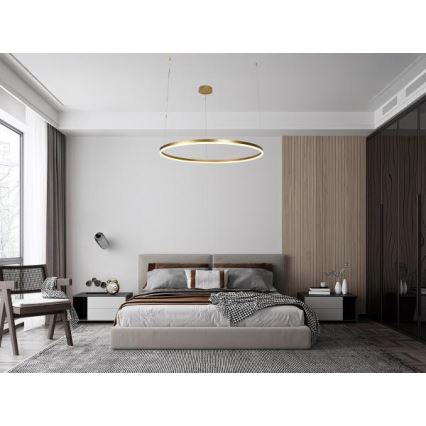 LED prigušiva luster na sajli LED/72W/230V 3000-6500K prečnik 100 cm + daljinski upravljač