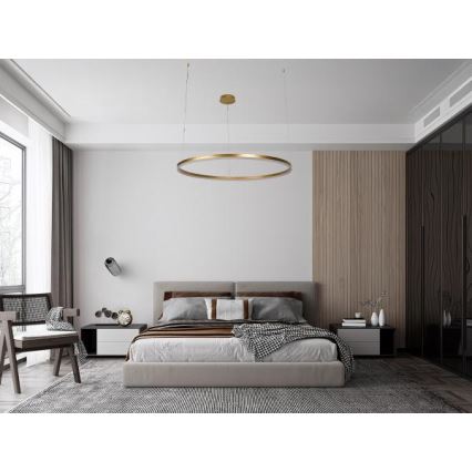 LED prigušiva luster na sajli LED/72W/230V 3000-6500K prečnik 100 cm + daljinski upravljač