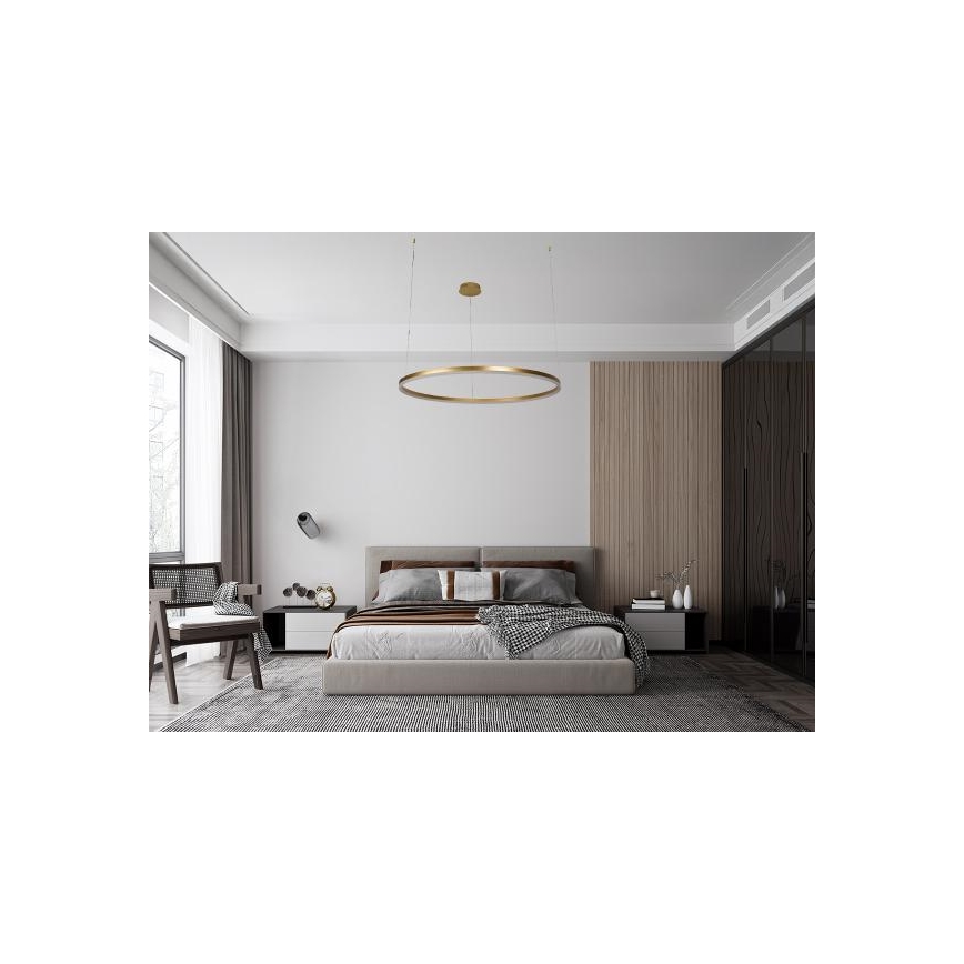 LED prigušiva luster na sajli LED/72W/230V 3000-6500K prečnik 100 cm + daljinski upravljač