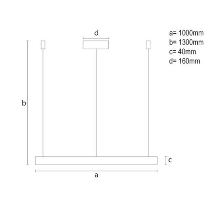 LED prigušiva luster na sajli LED/72W/230V 3000-6500K prečnik 100 cm + daljinski upravljač