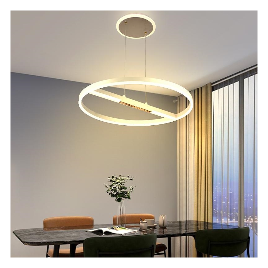 LED prigušiva luster na lanku LED/75W/230V 3000-6500K prečnika 60 cm + daljinski upravljač