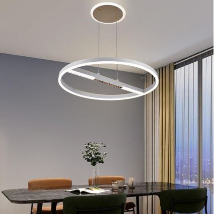 LED prigušiva luster na lanku LED/75W/230V 3000-6500K prečnika 60 cm + daljinski upravljač