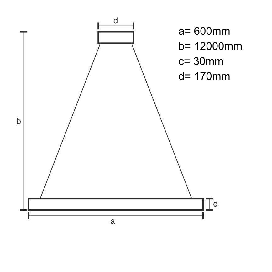 LED prigušiva luster na lanku LED/75W/230V 3000-6500K prečnika 60 cm + daljinski upravljač