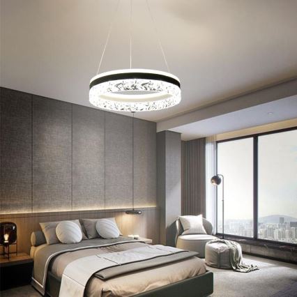 LED prigušiva luster na sajli LED/80W/230V 3000-6500K bela + daljinski upravljač