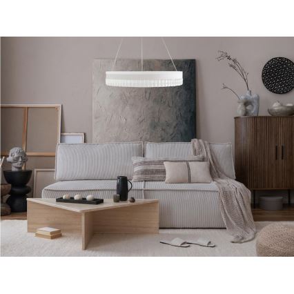 LED prigušiva kristalni luster na sajli LED/80W/230V 3000-6500K bela + daljinski upravljač