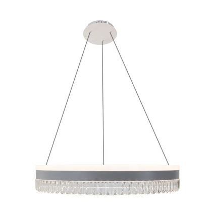 LED prigušiva kristalni luster na sajli LED/80W/230V 3000-6500K bela + daljinski upravljač