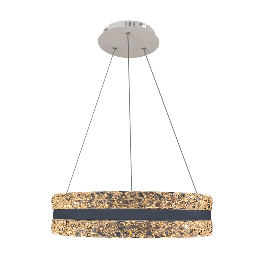 LED prigušiva kristalni luster na sajli LED/80W/230V 3000-6500K bela + daljinski upravljač