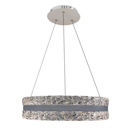 LED prigušiva kristalni luster na sajli LED/80W/230V 3000-6500K bela + daljinski upravljač