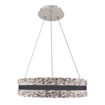 LED prigušiva kristalni luster na sajli LED/80W/230V 3000-6500K bela + daljinski upravljač