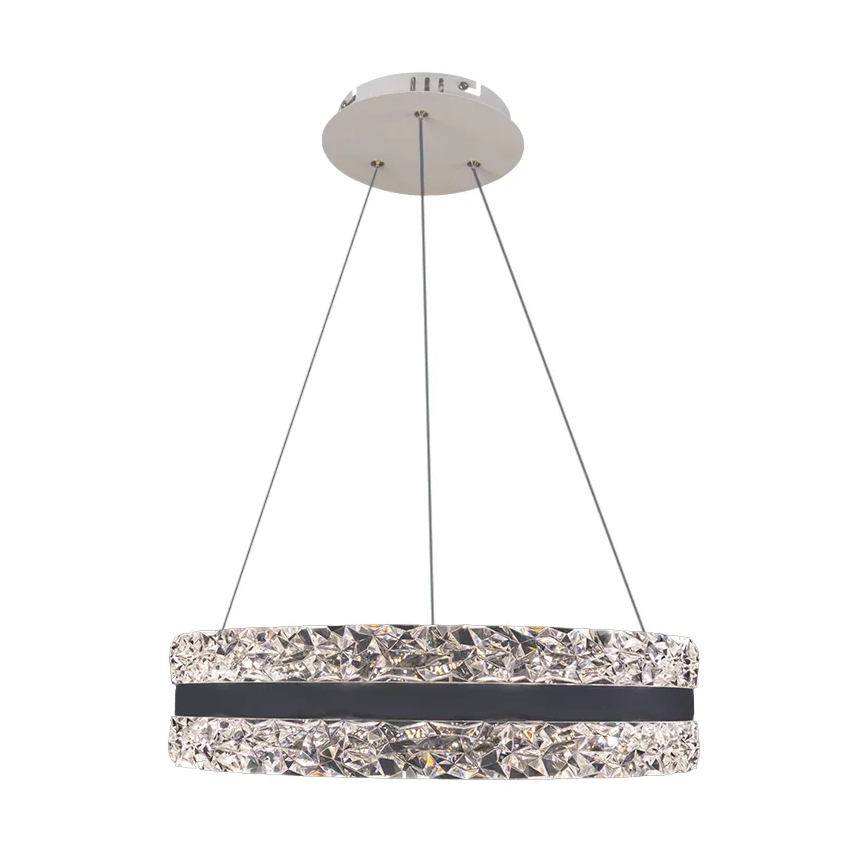 LED prigušiva kristalni luster na sajli LED/80W/230V 3000-6500K bela + daljinski upravljač