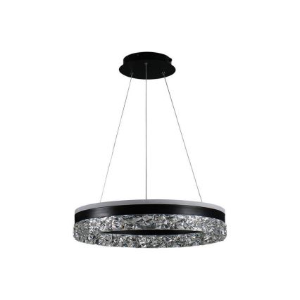 LED prigušiva luster na sajli LED/80W/230V 3000-6500K crna + daljinski upravljač