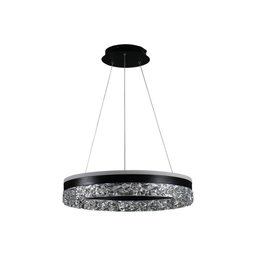 LED prigušiva luster na sajli LED/80W/230V 3000-6500K crna + daljinski upravljač