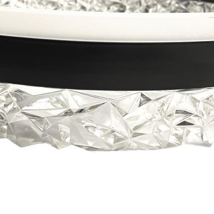 LED prigušiva luster na sajli LED/80W/230V 3000-6500K crna + daljinski upravljač