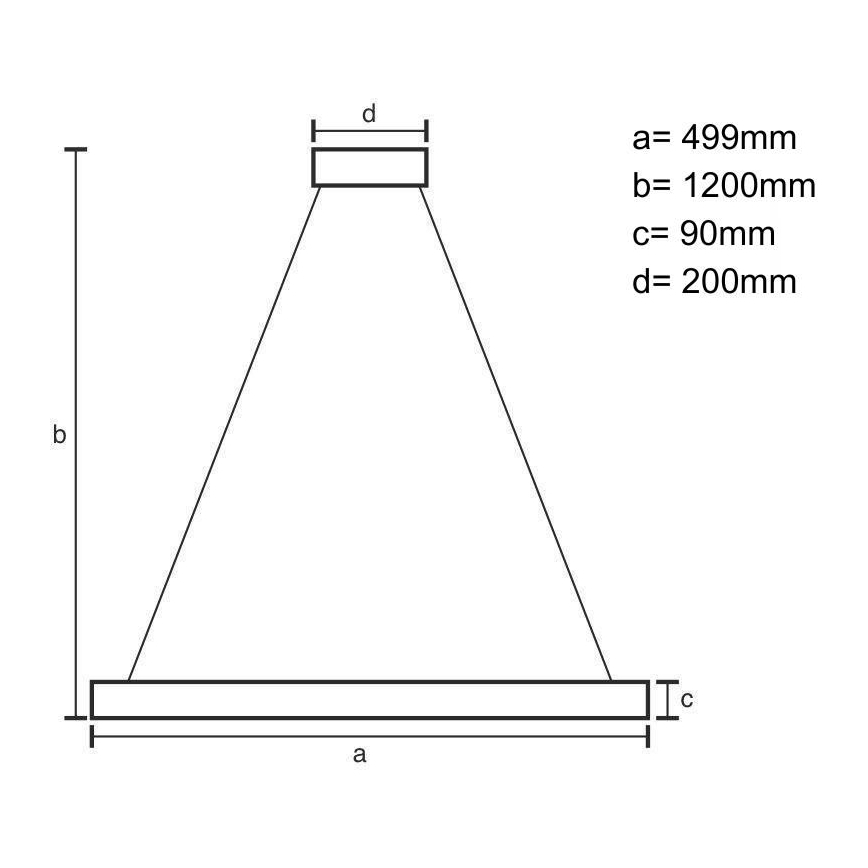 LED prigušiva luster na sajli LED/80W/230V 3000-6500K crna + daljinski upravljač