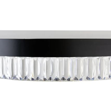 LED prigušiva kristalni luster na sajli LED/80W/230V 3000-6500K crna + daljinski upravljač