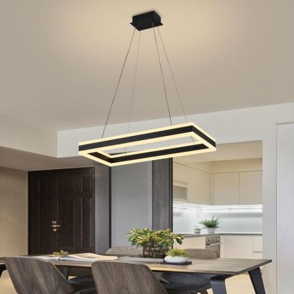 LED prigušiva luster na sajli LED/80W/230V 3000-6500K + daljinski upravljač