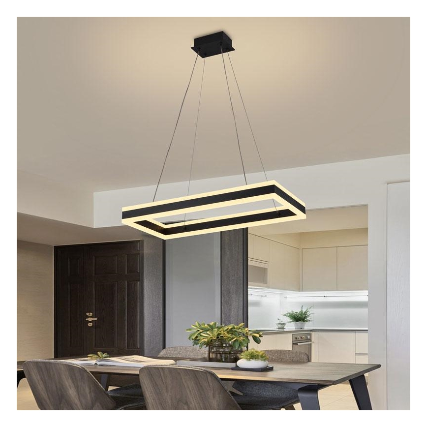 LED prigušiva luster na sajli LED/80W/230V 3000-6500K + daljinski upravljač