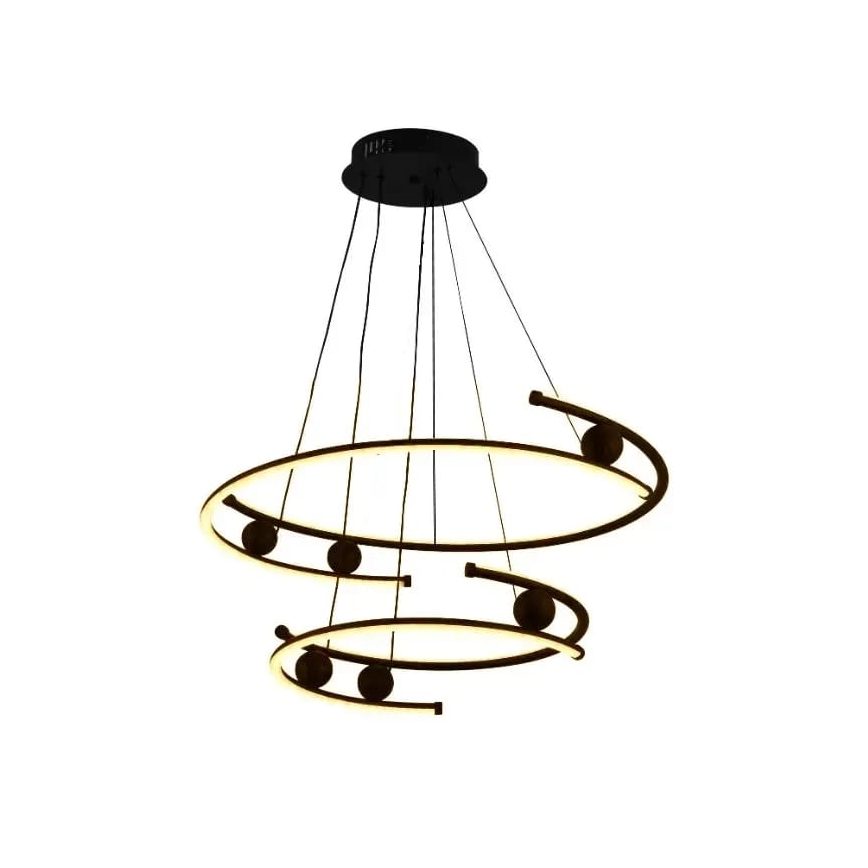 LED prigušiva viseća svetiljka na sajli LED/80W/230V 3000-6500K prečnik 60 cm + sa daljinskim upravljačem