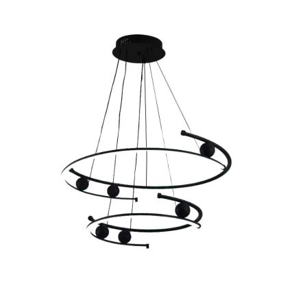 LED prigušiva viseća svetiljka na sajli LED/80W/230V 3000-6500K prečnik 60 cm + sa daljinskim upravljačem