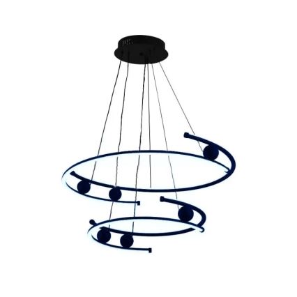 LED prigušiva viseća svetiljka na sajli LED/80W/230V 3000-6500K prečnik 60 cm + sa daljinskim upravljačem