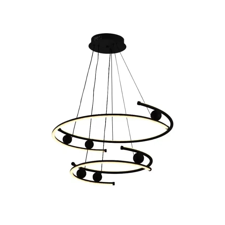 LED prigušiva viseća svetiljka na sajli LED/80W/230V 3000-6500K prečnik 60 cm + sa daljinskim upravljačem