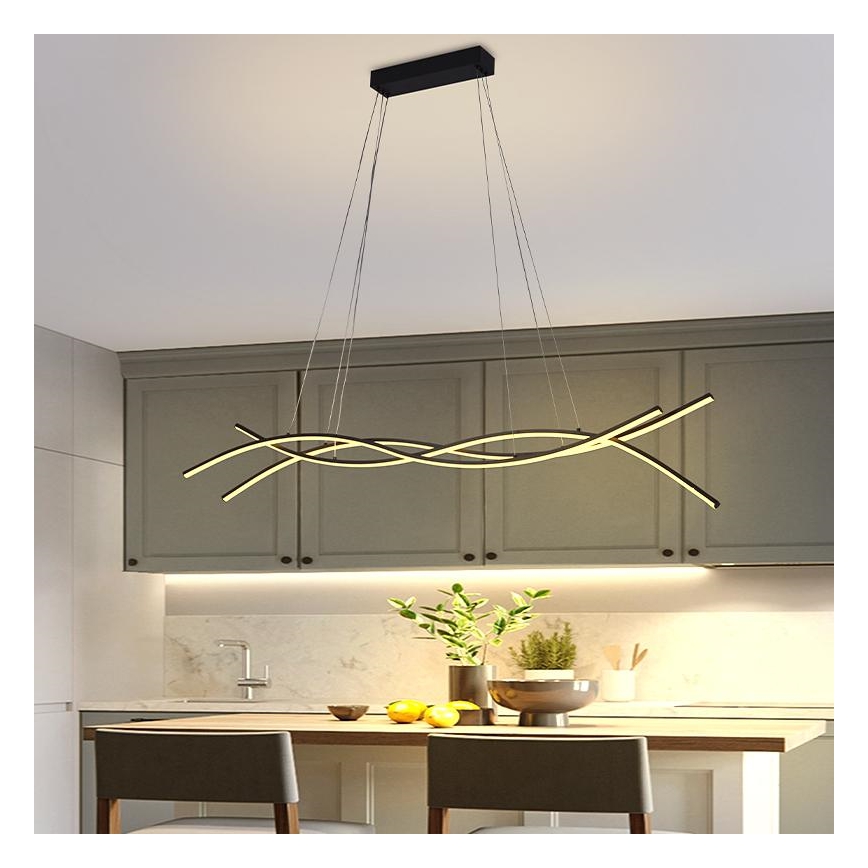 LED prigušiva luster na sajli LED/80W/230V 3000-6500K + daljinski upravljač