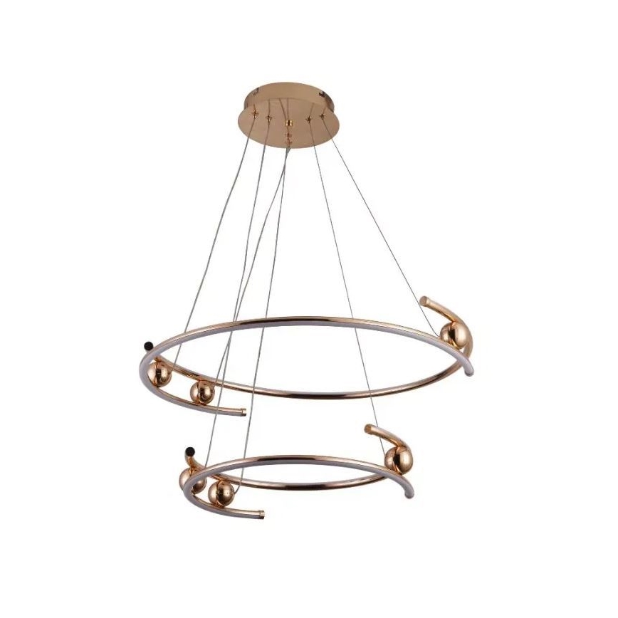 LED prigušiva luster na sajli LED/80W/230V 3000-6500K prečnik 60 cm + daljinski upravljač