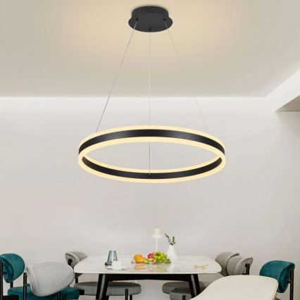 LED prigušiva lampa na sajli LED/85W/230V 3000-6500K prečnik 60 cm + daljinski upravljač