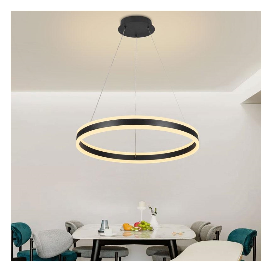 LED prigušiva lampa na sajli LED/85W/230V 3000-6500K prečnik 60 cm + daljinski upravljač
