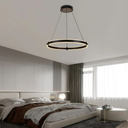 LED prigušiva luster na sajli LED/85W/230V 3000-6500K, prečnik 60 cm + daljinsko upravljanje