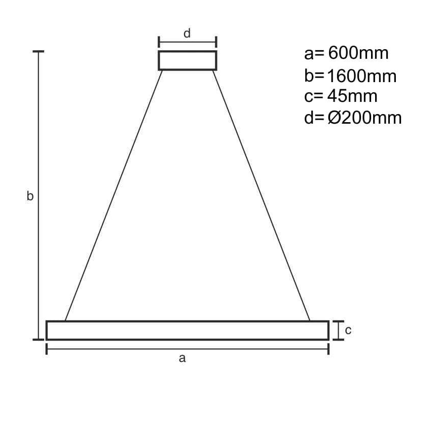 LED prigušiva luster na sajli LED/85W/230V 3000-6500K, prečnik 60 cm + daljinsko upravljanje