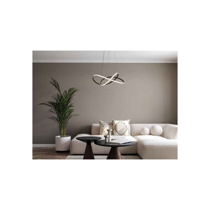 LED prigušiva luster na sajli LED/85W/230V 3000-6500K prečnik 60 cm + daljinski upravljač