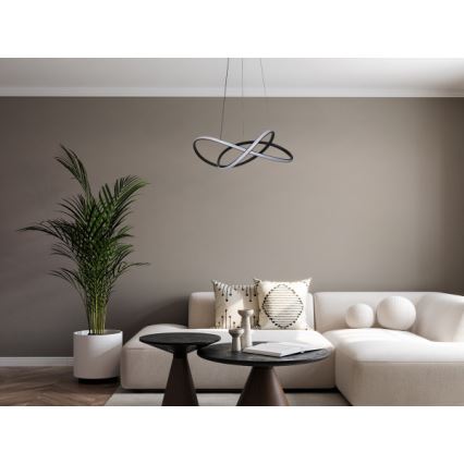 LED prigušiva luster na sajli LED/85W/230V 3000-6500K prečnik 60 cm + daljinski upravljač