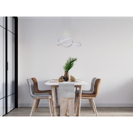 LED prigušiva luster na sajli LED/85W/230V 3000-6500K prečnik 60 cm + daljinski upravljač