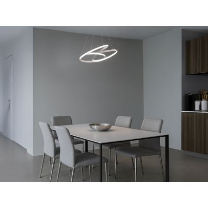 LED luster na sajli, prigušiva, LED/85W/230V 3000-6500K prečnik 49 cm + daljinski upravljač