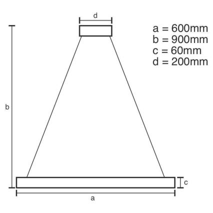LED prigušiva luster na sajli LED/85W/230V 3000-6500K prečnik 60 cm + daljinski upravljač