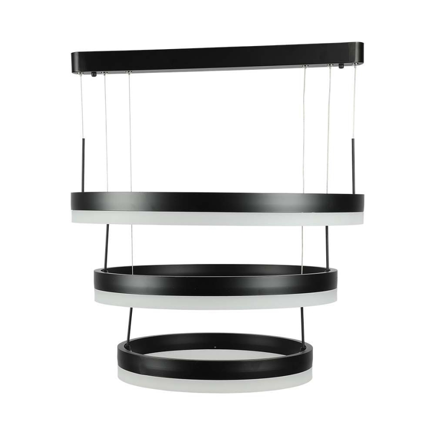 LED prigušiva luster na sajli LED/86W/230V 3000K crna