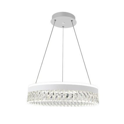 LED prigušiva kristalni luster na sajli LED/90W/230V 3000-6500K bela + daljinski upravljač