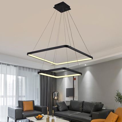 LED prigušiva viseća svetiljka na sajli LED/90W/230V 3000-6500K + daljinsko upravljanje